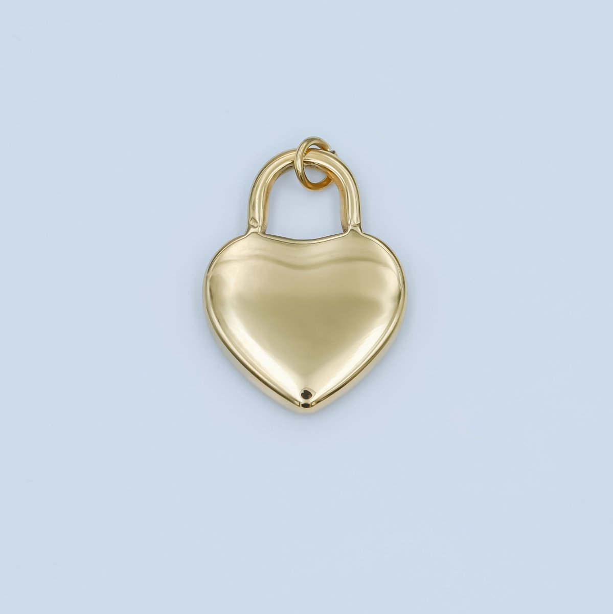 Stainless Steel Minimalist Heart Padlock Charm | P551