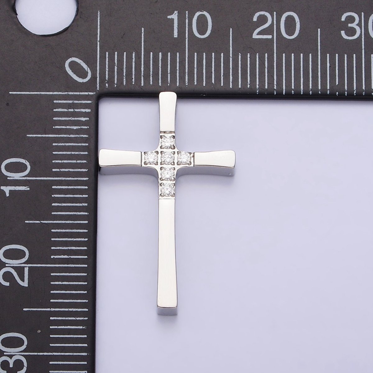 Stainless Steel Religious Curved Pattee Latin Cross Gold Pendant in Gold & Silver P-1138