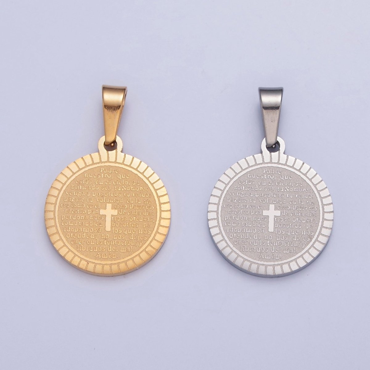 Stainless Steel Round Medallion, The Lord&