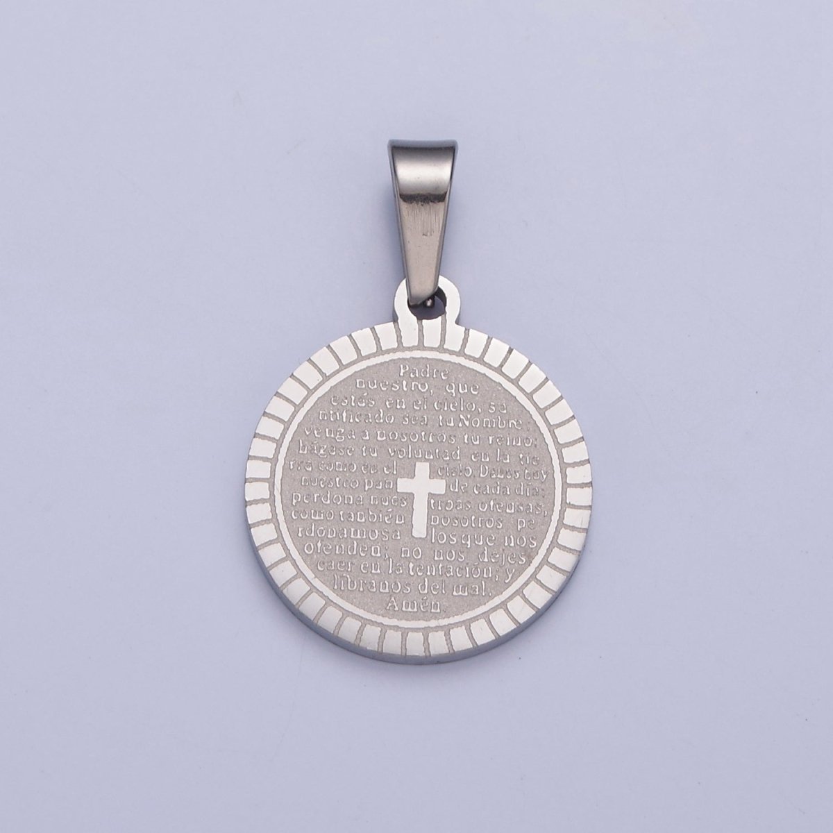 Stainless Steel Round Medallion, The Lord&
