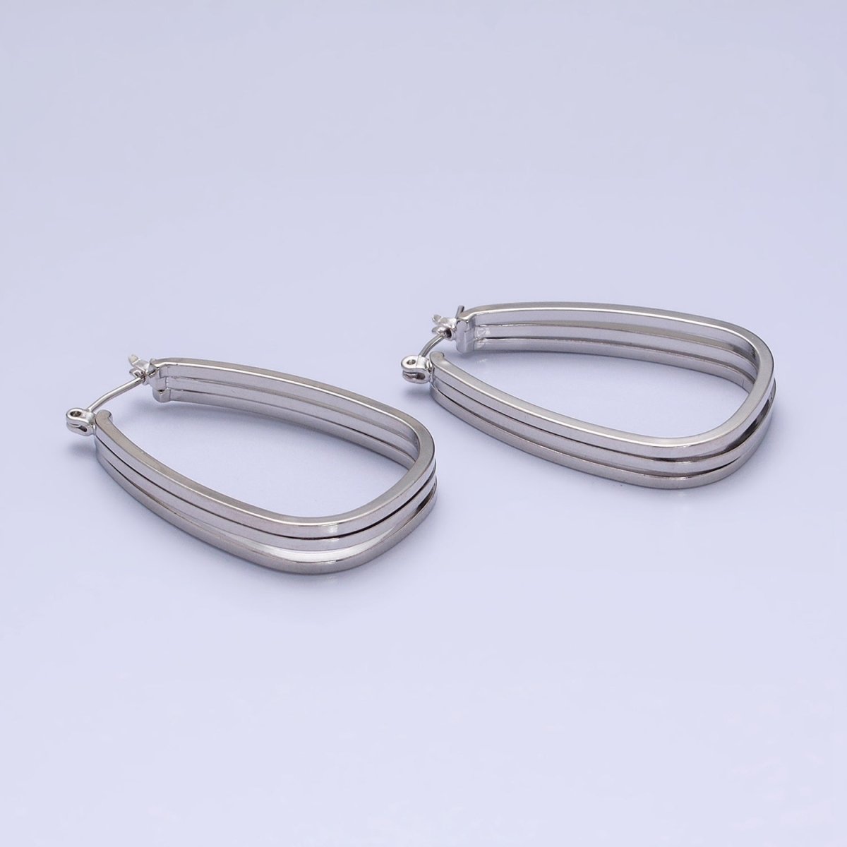 Statement Oval Hoop Earrings, Chunky Gold Hoop Earrings, Oval Gold Hoop Earrings, Modern Hoop Earrings AD1004 AD1005