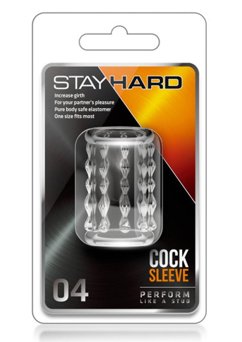 Stay Hard Cock Sleeve 04 Textured Clear Girth Enhancer