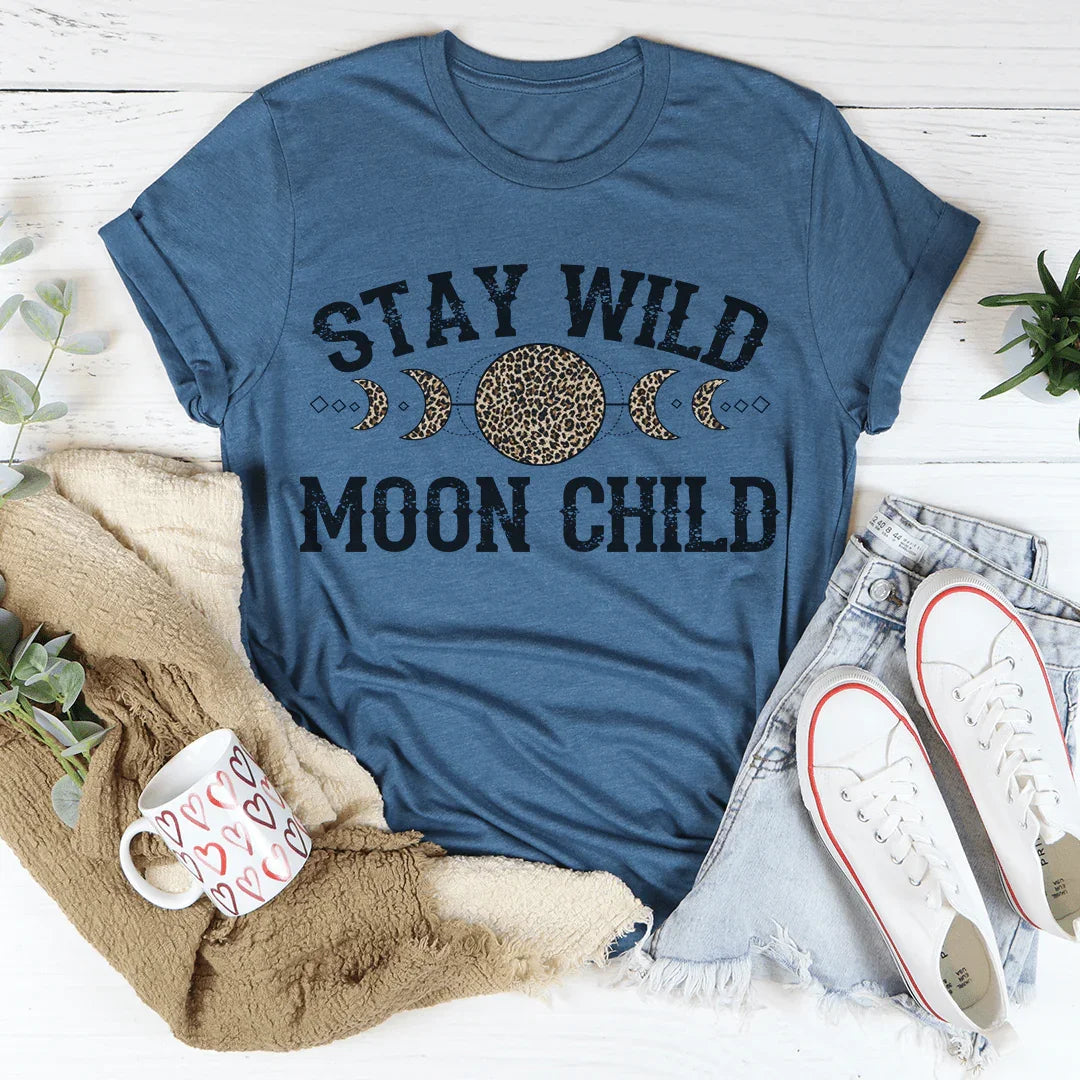 Stay Wild Moon Child Leopard Tee