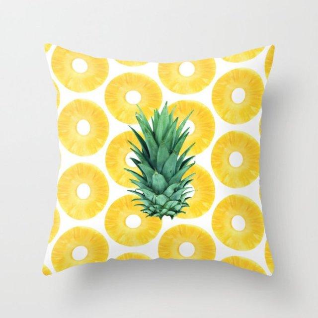 Summer Fashion Fresh Yellow Cute Pillows Case Geometry Yellow Pillow Case Cushion Cover Polyester Pillowcase Floral Cushion Case Modern Decorative Pillows For Bed Sofa Couch 45x45CM