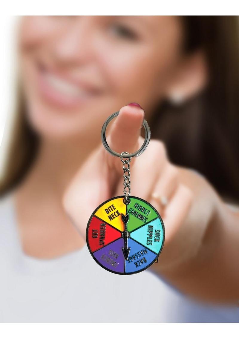 Super Fun Key Chain Sex Spinner Multicolor Portable Fun Game