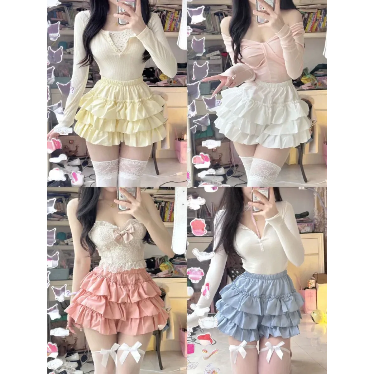 Ruffle Mini Skirt – Kawaii Sweet Lolita Y2K Aesthetic