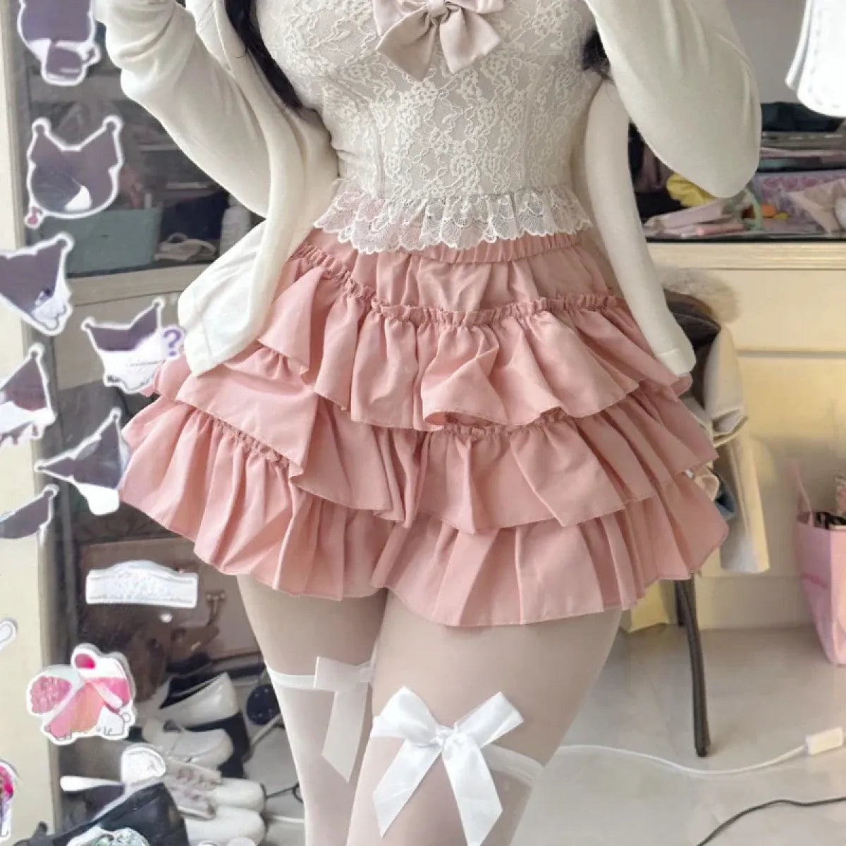 Ruffle Mini Skirt – Kawaii Sweet Lolita Y2K Aesthetic