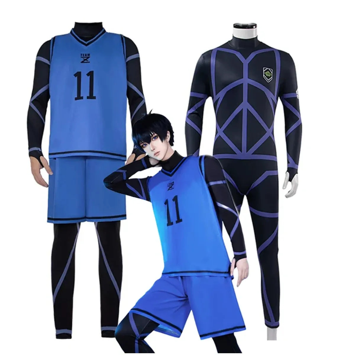 Lock Isagi Yoichi Cosplay Set β Anime Sports Jersey & Jumpsuit