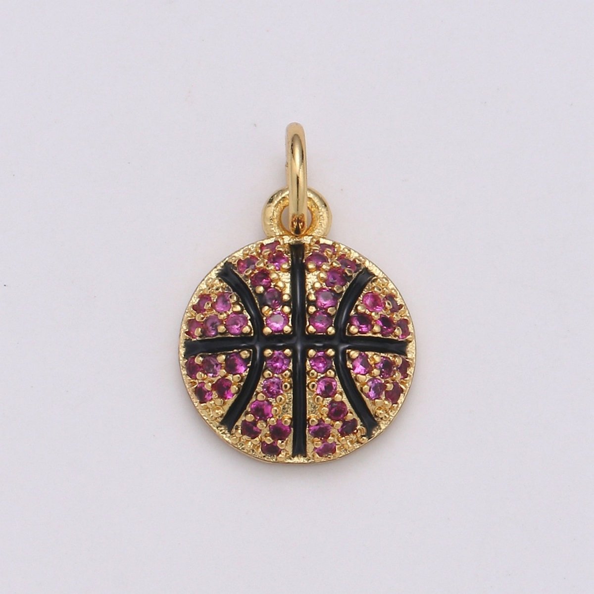 Tennis Ball Gold Filled Charm Gold / Silver D-727-D-728