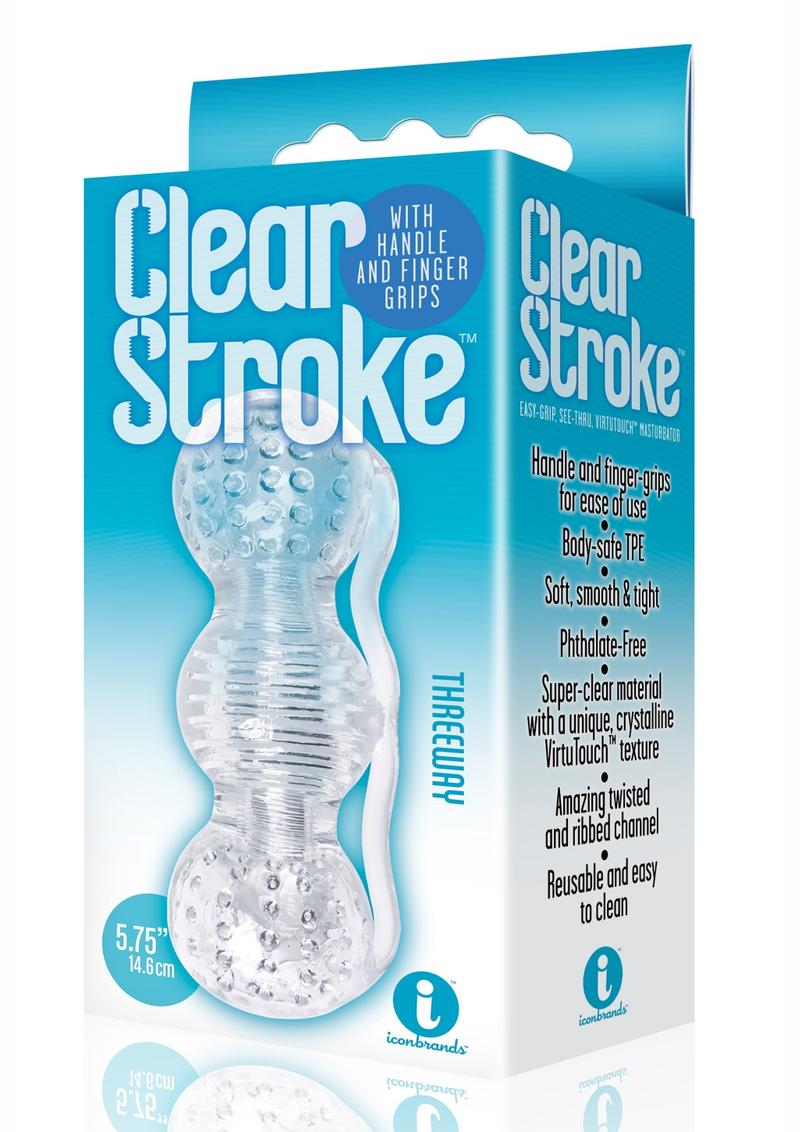 Clear Stroke Threeway Masturbator Soft-Tight And Reusable Male Stroker