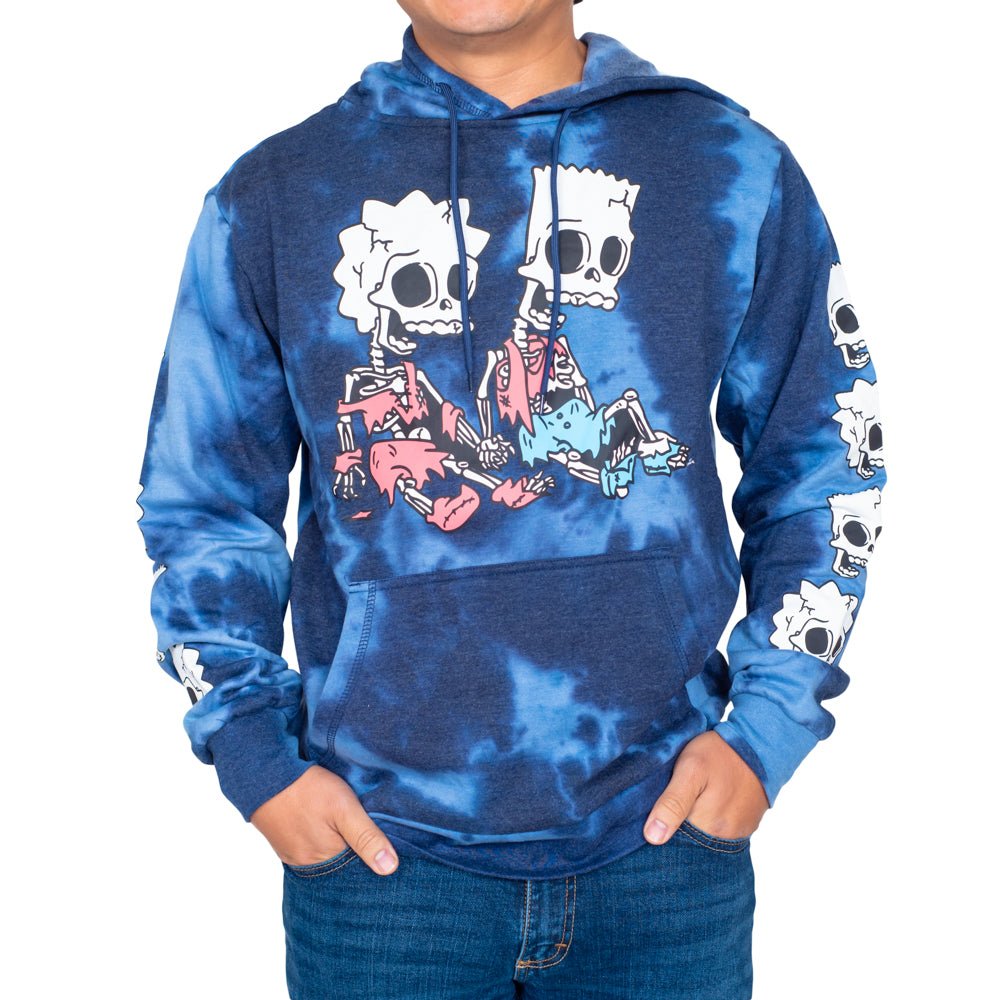 The Simpsons Bart and Lisa Skeleton Hex and the City Pull Over Hoodie