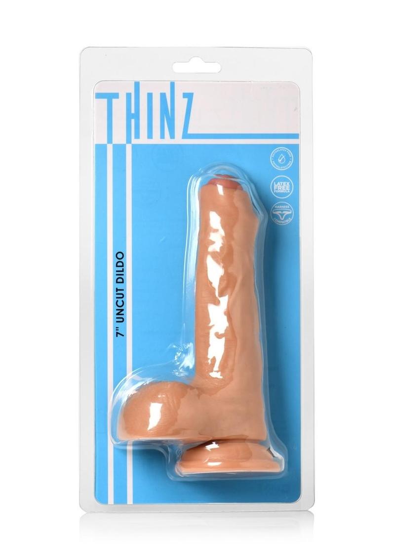 Thinz Uncut Dildo with Balls Realistic Vanilla Dildo