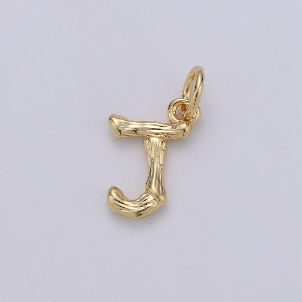 Tiny Bamboo Initial, Letter Alphabet bamboo charms Dainty Gold bamboo Pendant Charm for Necklace Bracelet Earring Component A-057 to A-069