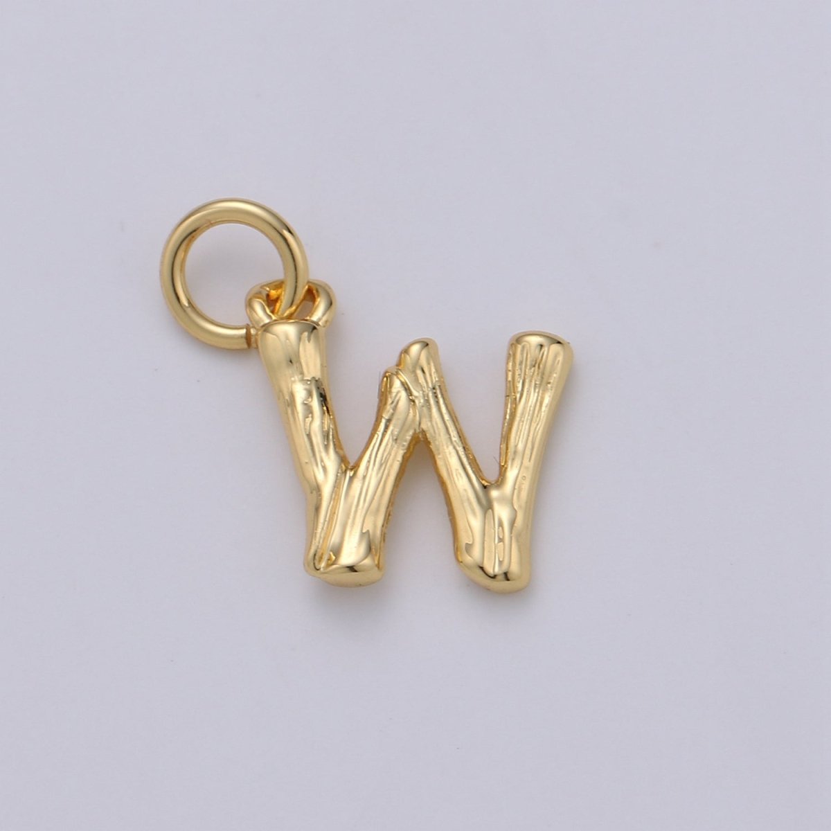 Tiny Bamboo Initial, Letter Alphabet bamboo charms Dainty Gold bamboo Pendant Charm for Necklace Bracelet Earring Component A-057 to A-069