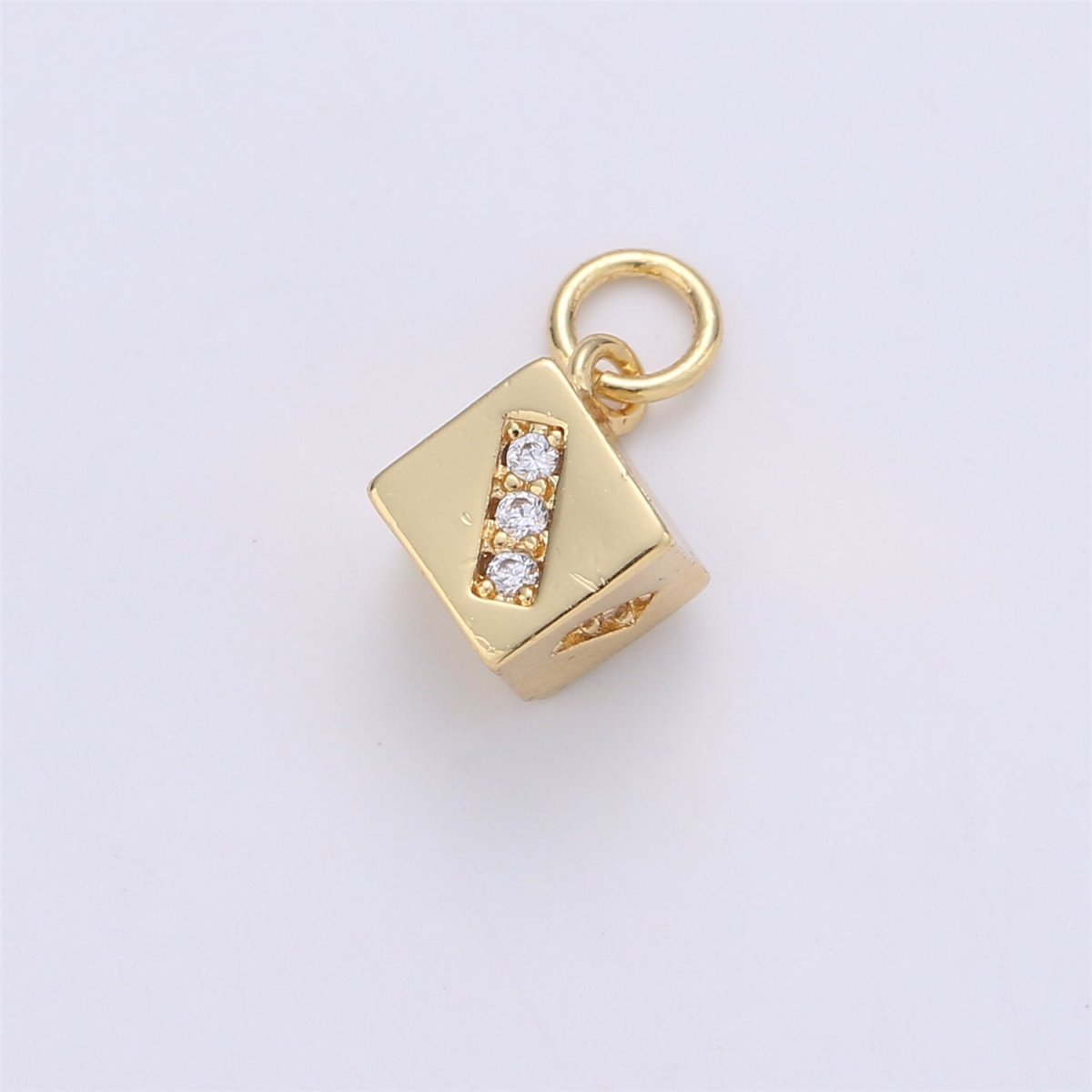 Tiny Dice Pendant Gold Silver Dice Charm Jewelry Craft Supply for necklace earring Bracelet Component C-918, C-426