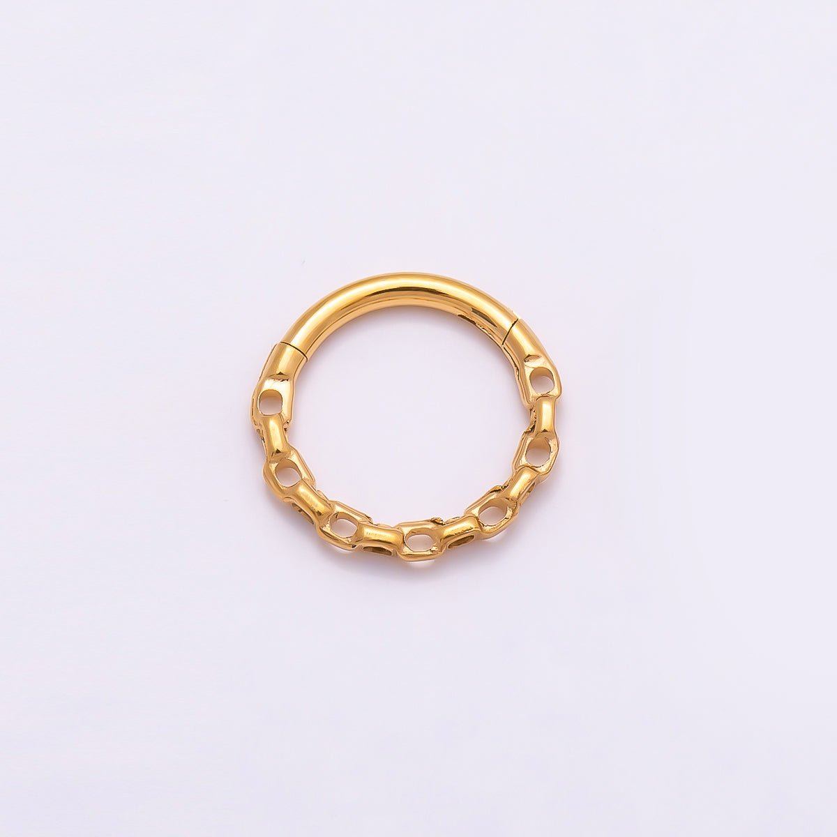 Titanium 11mm Cable Single Septum Cartilage Piercing Clicker in Gold & Silver | BJ-00120 BJ-00121
