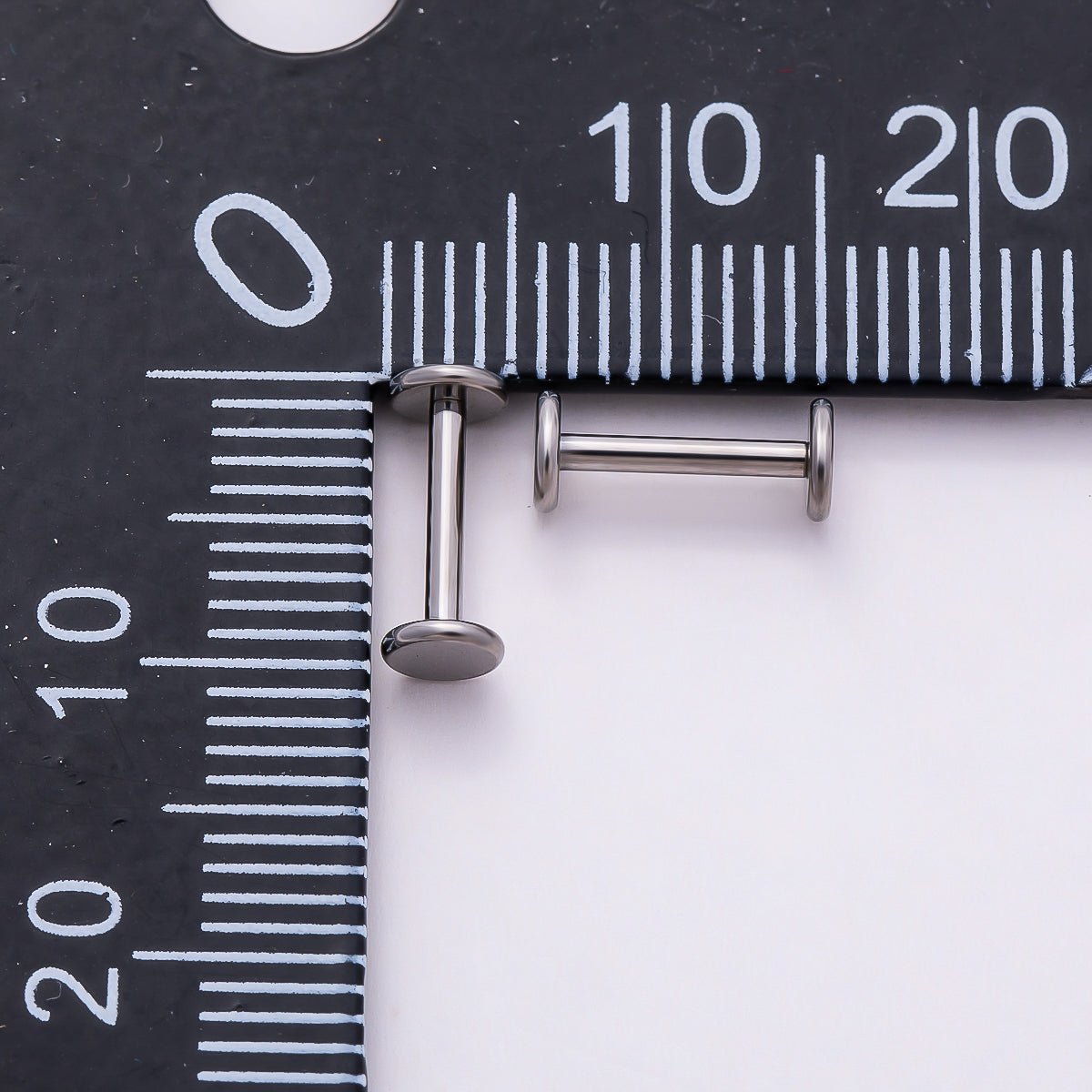 Titanium 4mm Minimalist Round Cartilage Piercing Flat Back Stud in Gold & Silver | BJ-00192 BJ-00193