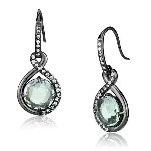 TK2821 - IP Light Black (IP Gun) Stainless Steel Earrings with