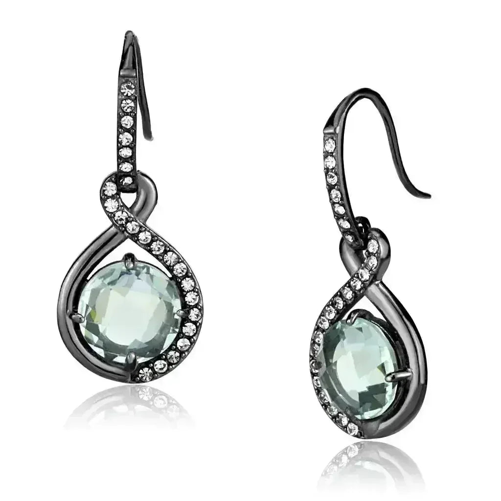 TK2821 - IP Light Black (IP Gun) Stainless Steel Earrings with