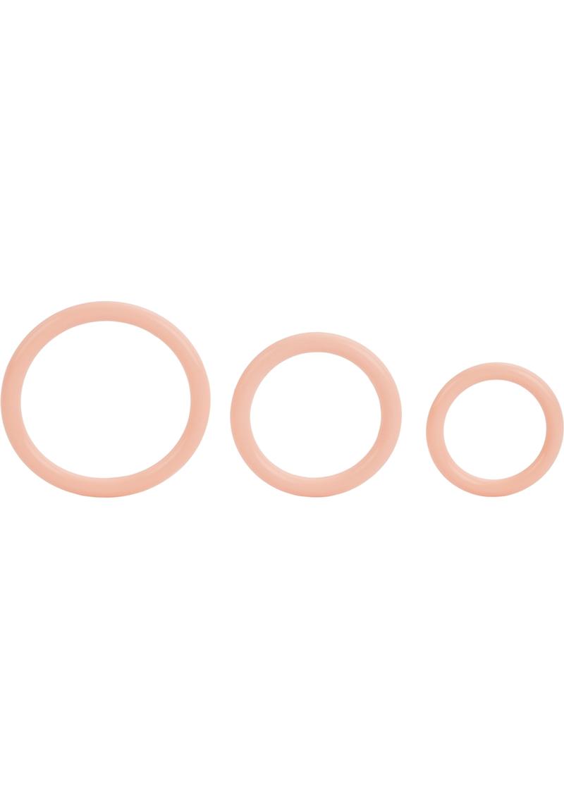 Tri Rings Multi Color Cock Ring Set