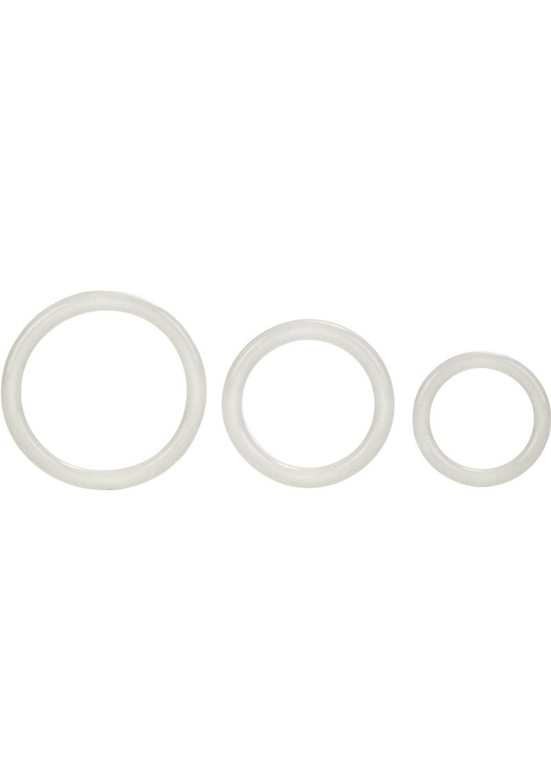 Tri Rings Multi Color Cock Ring Set