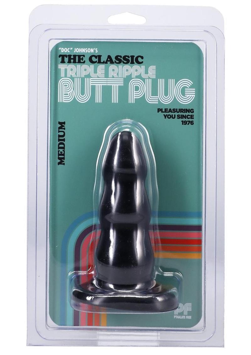 Doc Johnson Triple Ripple Butt Plug Classic Pleasure