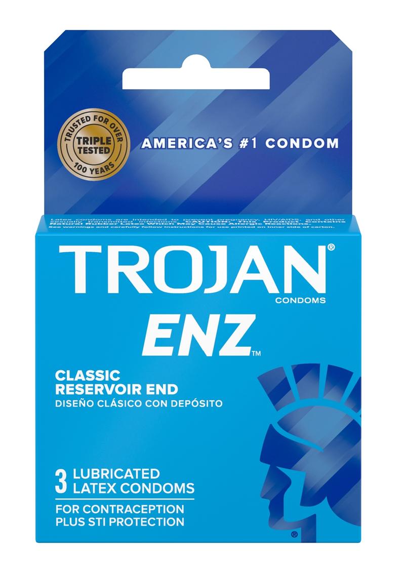 Trojan ENZ Lubricated Latex Condoms - 3 Pack