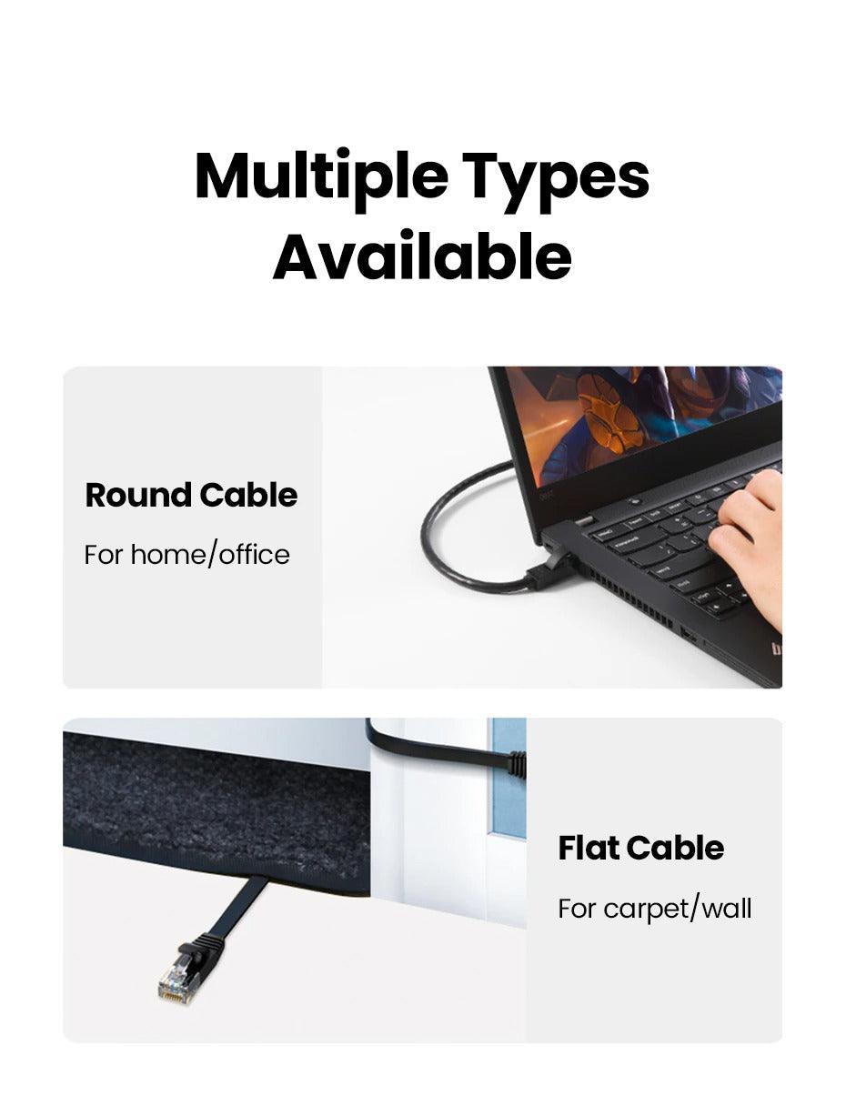 Ethernet Cable 1000Mbps Cat 6 Network Lan UTP Gigabit Networking Wire Plated RJ45 Connectors Cat6 Network Ethernet LAN Cable For Laptop Router RJ45 CAT6 Ethernet Cable