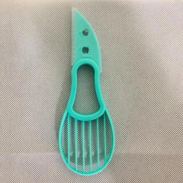 Unique Design 3 In 1 Avocado Slicer Shea Corer Butter Fruit Peeler Cutter Pulp Separator Plastic Knife Kitchen Vegetable Tools Kitchen Gadgets