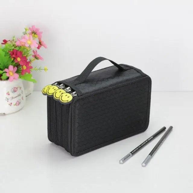 Unique Purple Cute Big 36/48/72 Holes Stationery Students Pencil Case High Quality Large Capacity Pencil Box