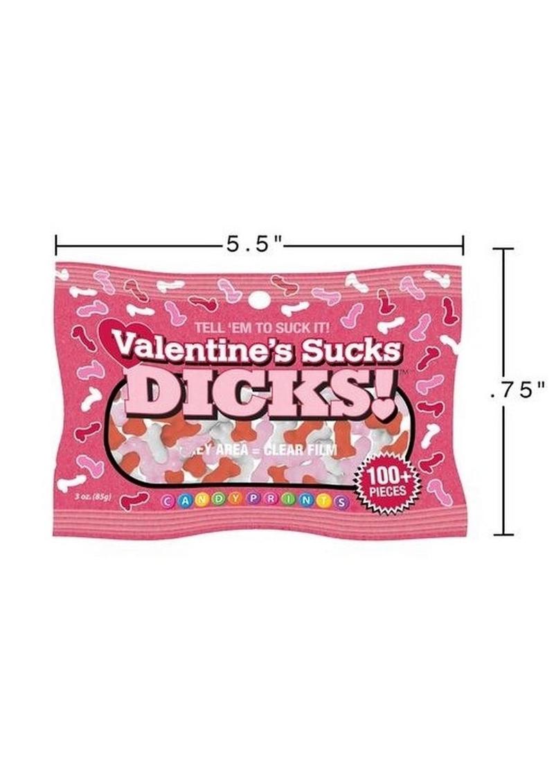 Valentines Sucks Dicks 3oz Bag Assorted Colors