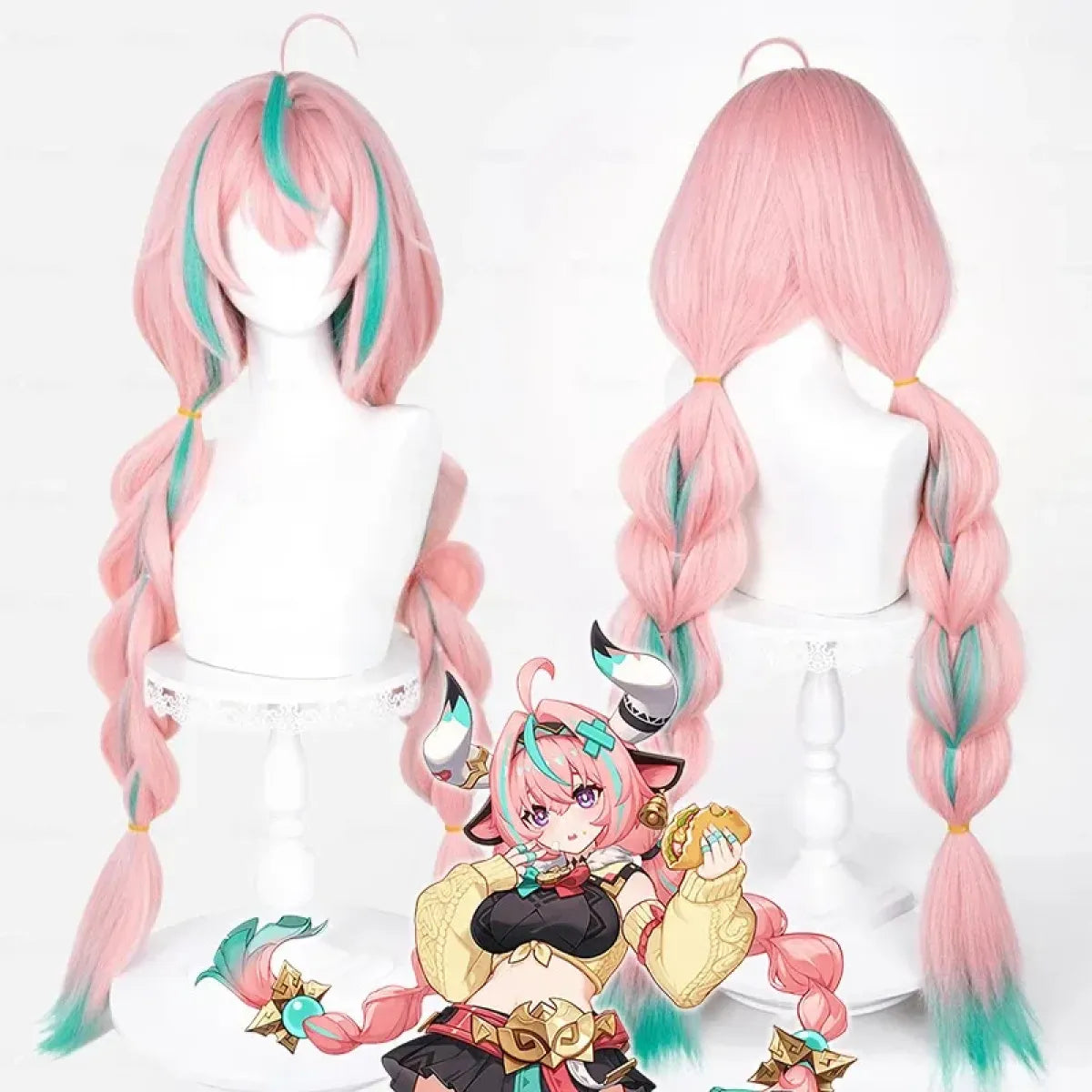 Varesa Genshin Cosplay Costume Set – Kawaii Skirt Wig Tail Outfit
