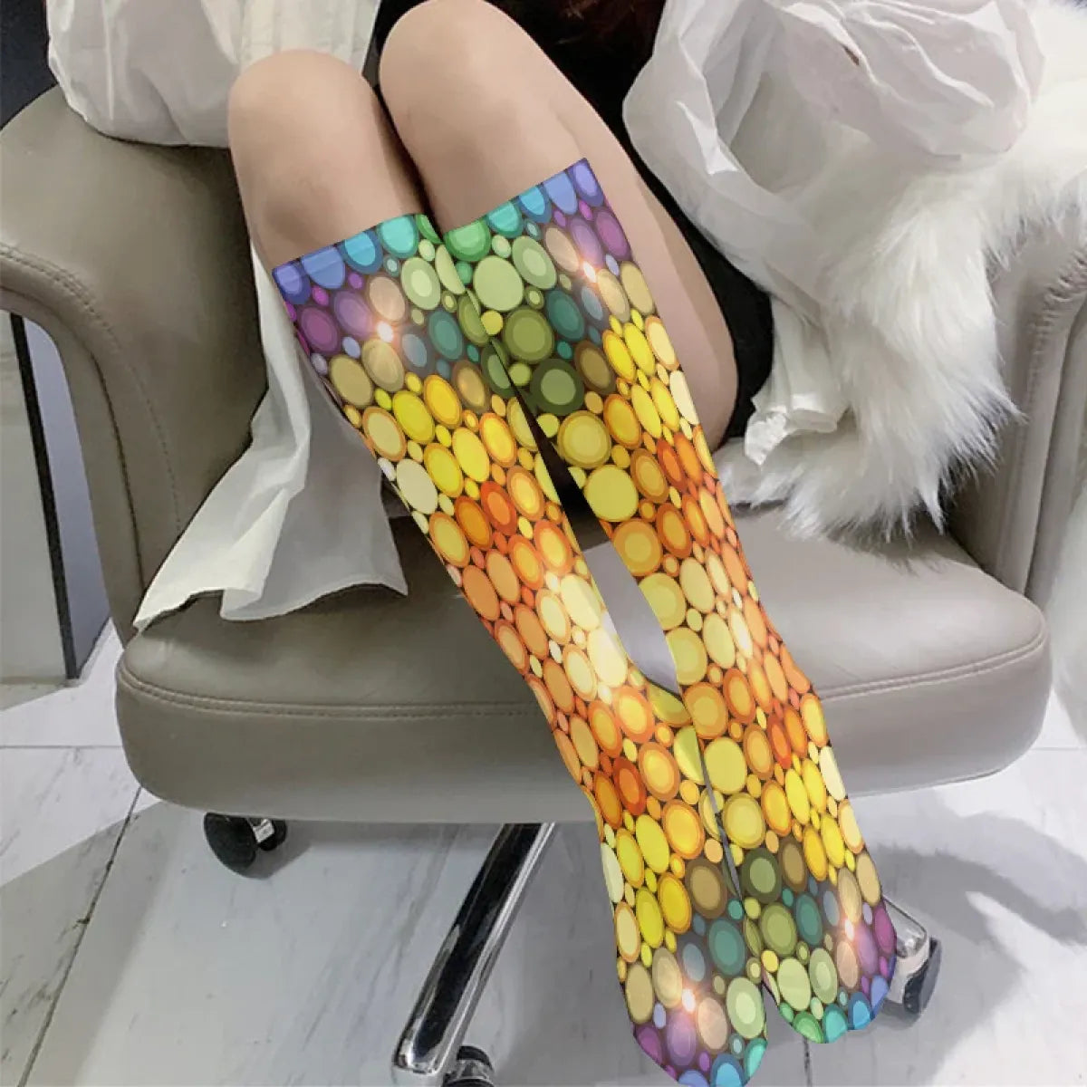 Velvet Long Socks for Women - Harajuku Summer Stockings