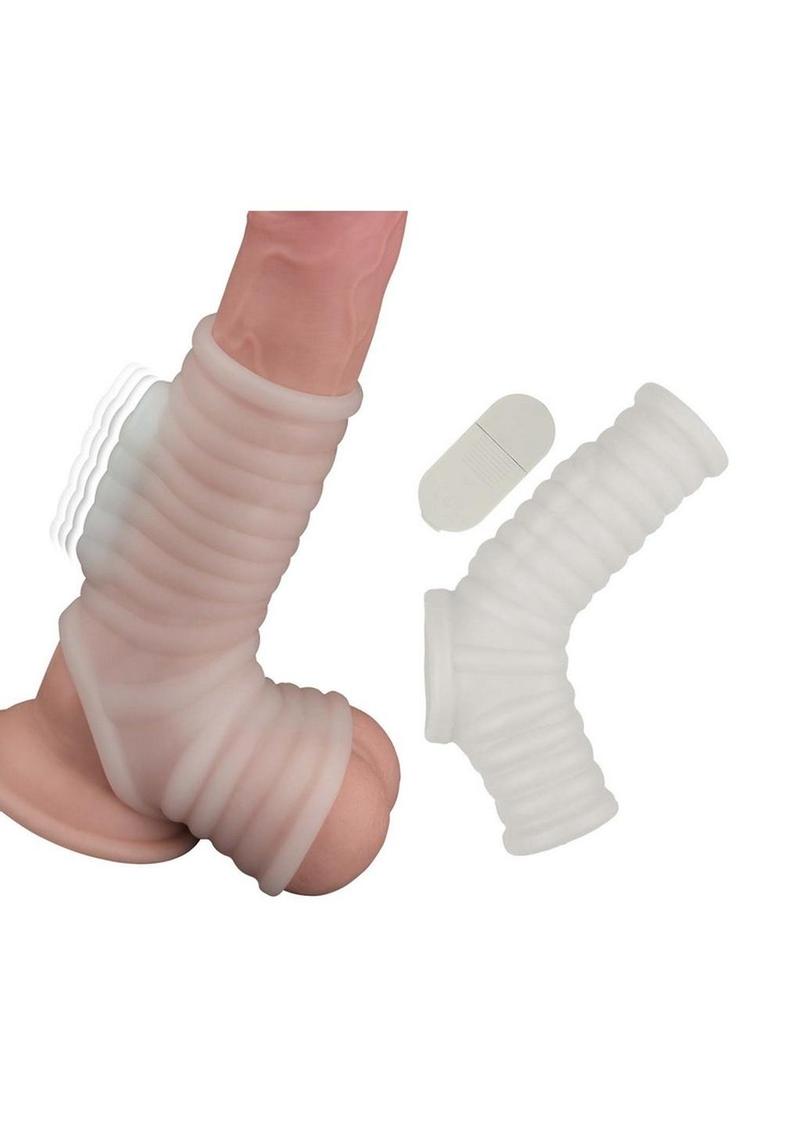 Vibrating Power Sleeve With Ribbed Penis Enhancerv