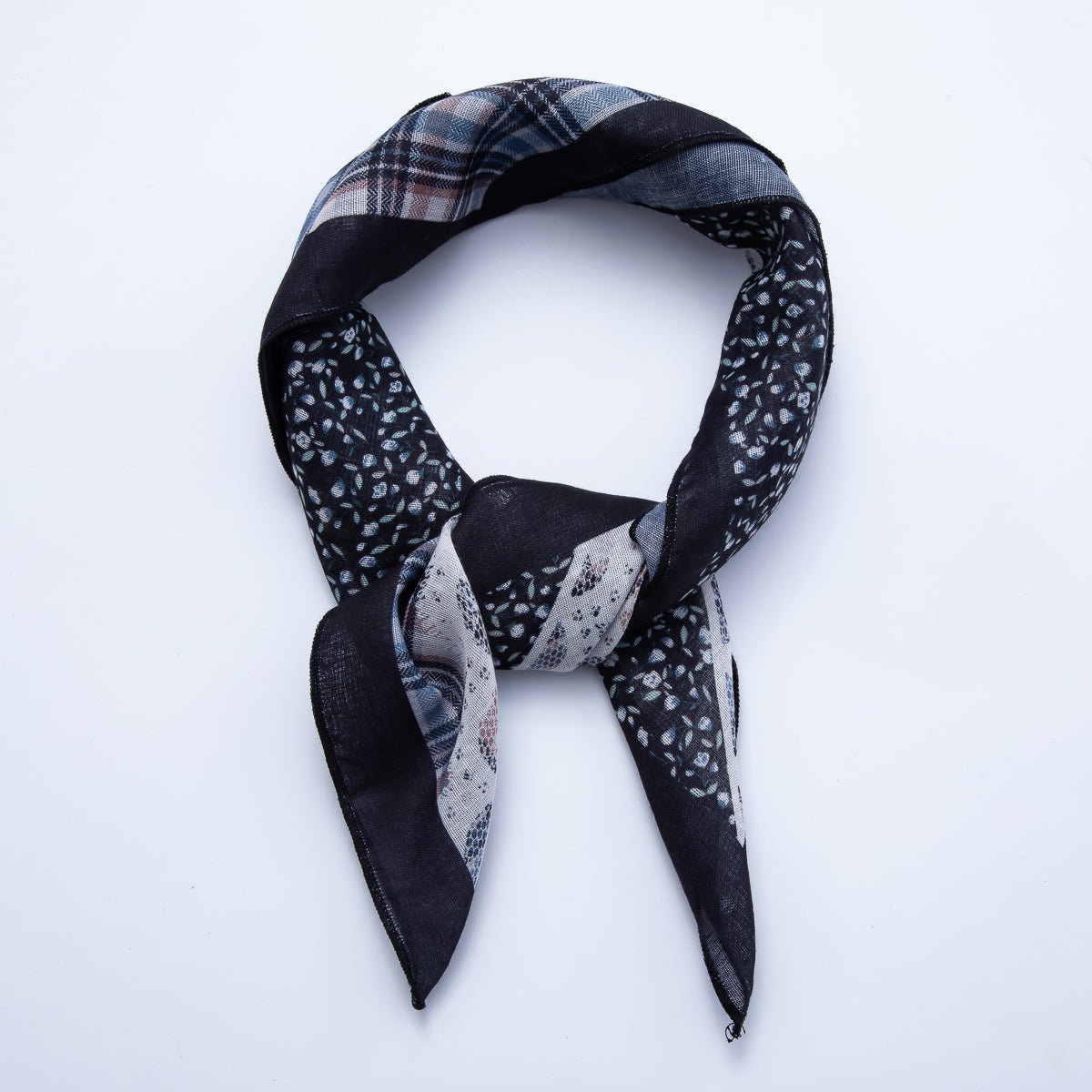 Vintage Square 56mm Soft Faux Silk Bandana Scarf Necklace | WA-1978