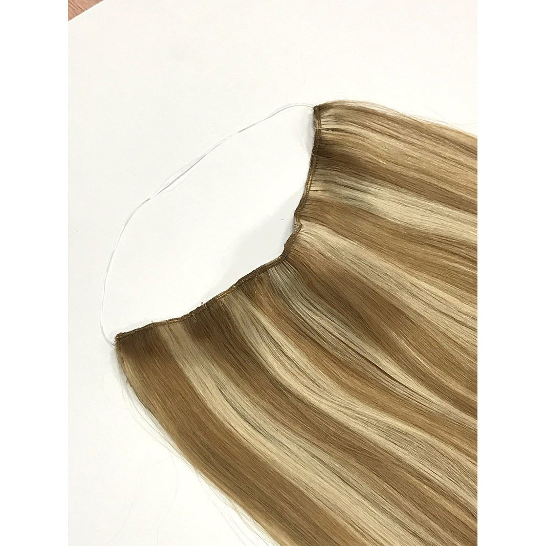 VIP BandX Halo System – 100% Human Hair Extensions, Silky Straight 24" with Clip