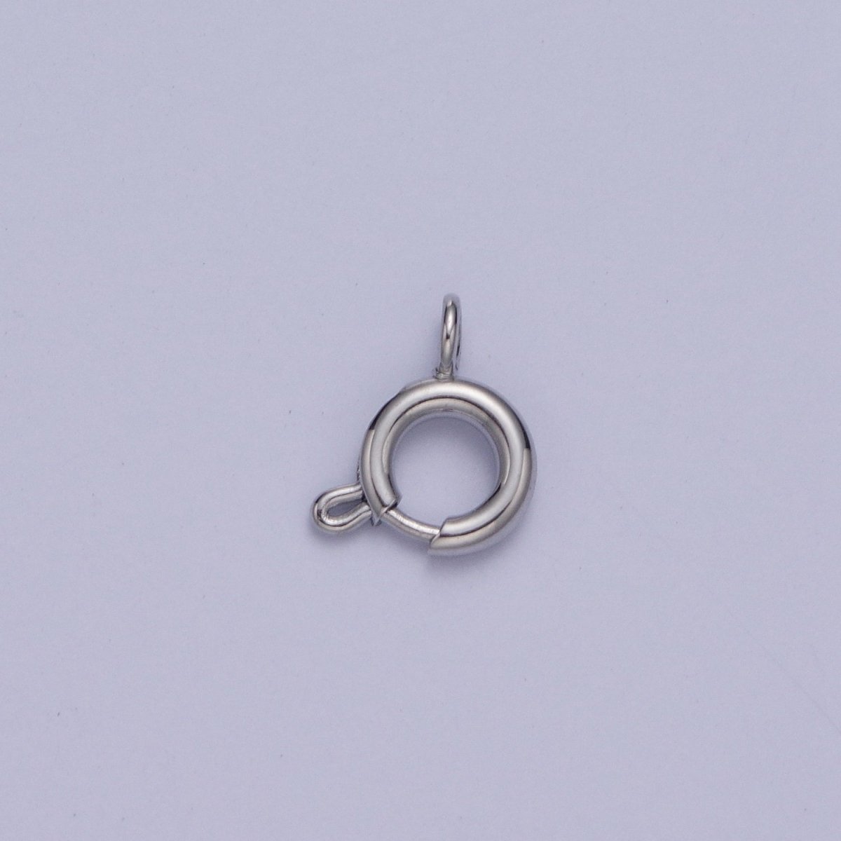 White Gold Filled Round Spring Ring Closure Clasps For DIY Jewelry Making L-883-L891