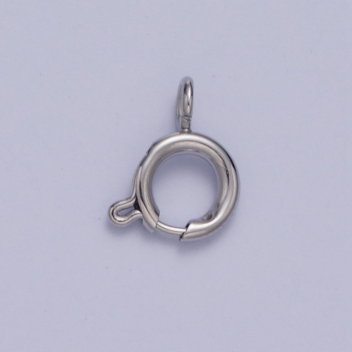 White Gold Filled Round Spring Ring Closure Clasps For DIY Jewelry Making L-883-L891