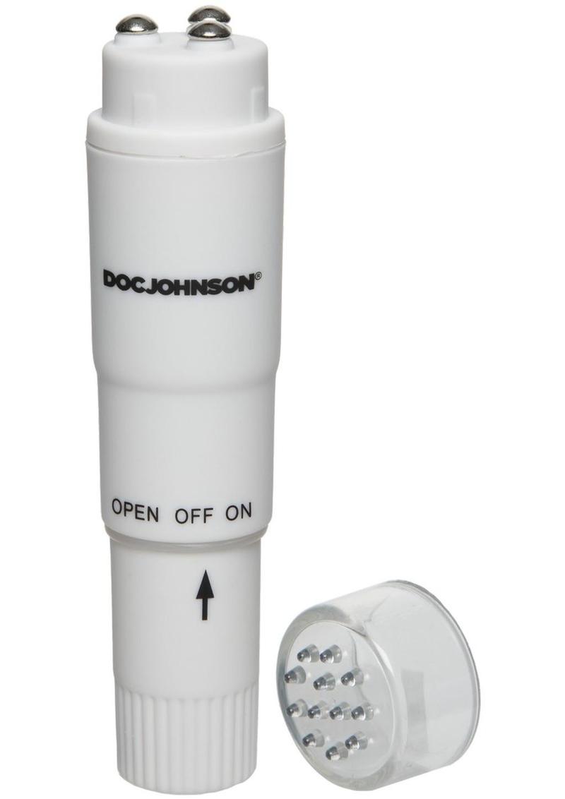 Doc Johnson White Nights Velvet Touch Waterproof Pocket Rocket