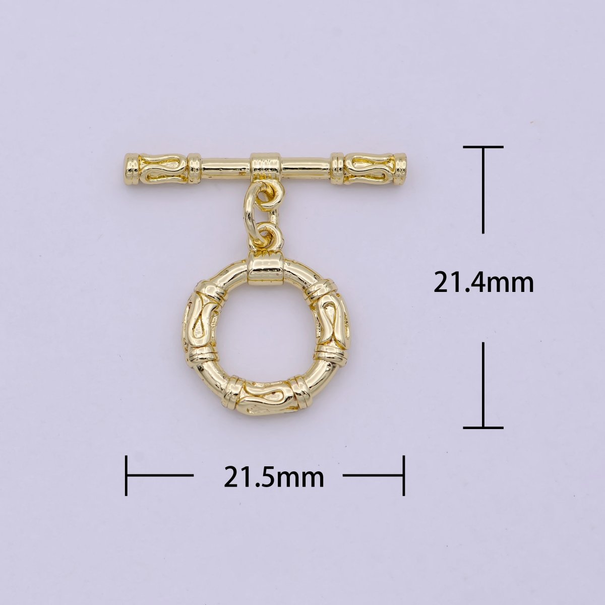 Wholesale Gold Toggle Clasp, OT Clasp Fancy Design OT Clasp Bulk Supply for Bracelet Necklace Component L-629