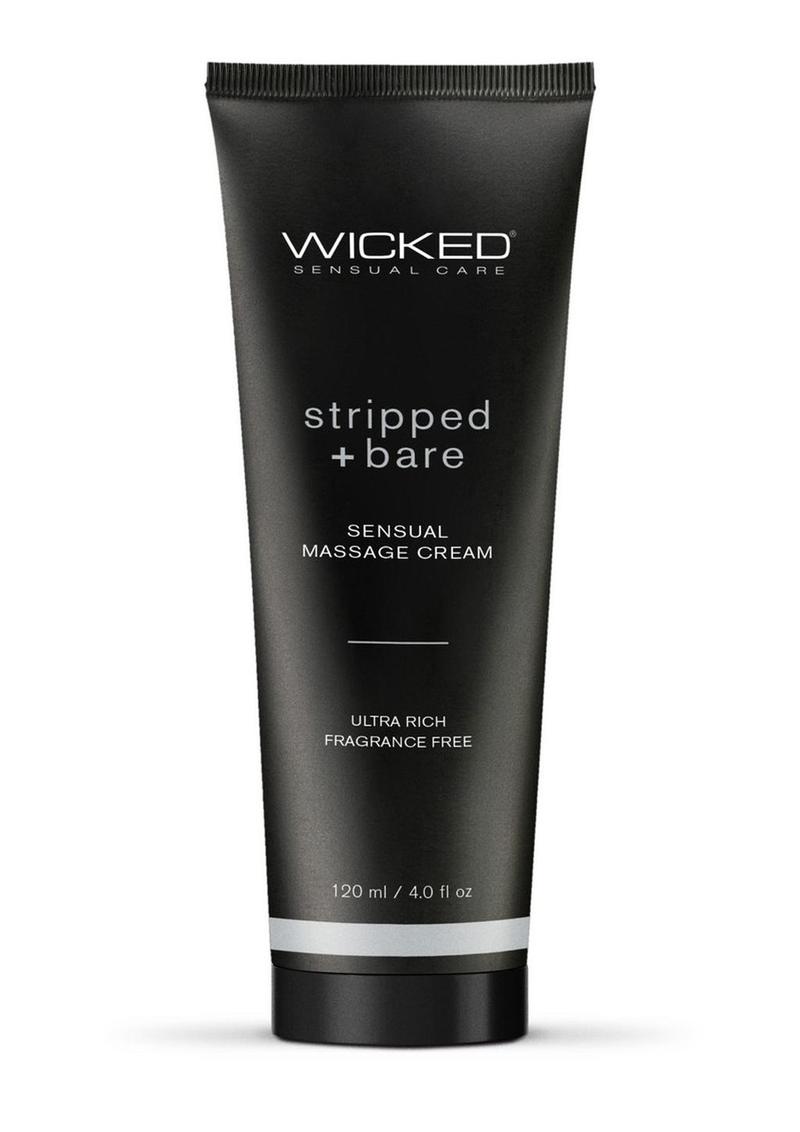 Wicked Sensual Massage Cream Stripped Plus Bare Fragrance-Free