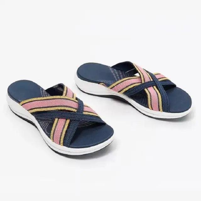 Womens New Summer Retro Sandals Flat Casual Elegant Soft Modern Beach Sandals