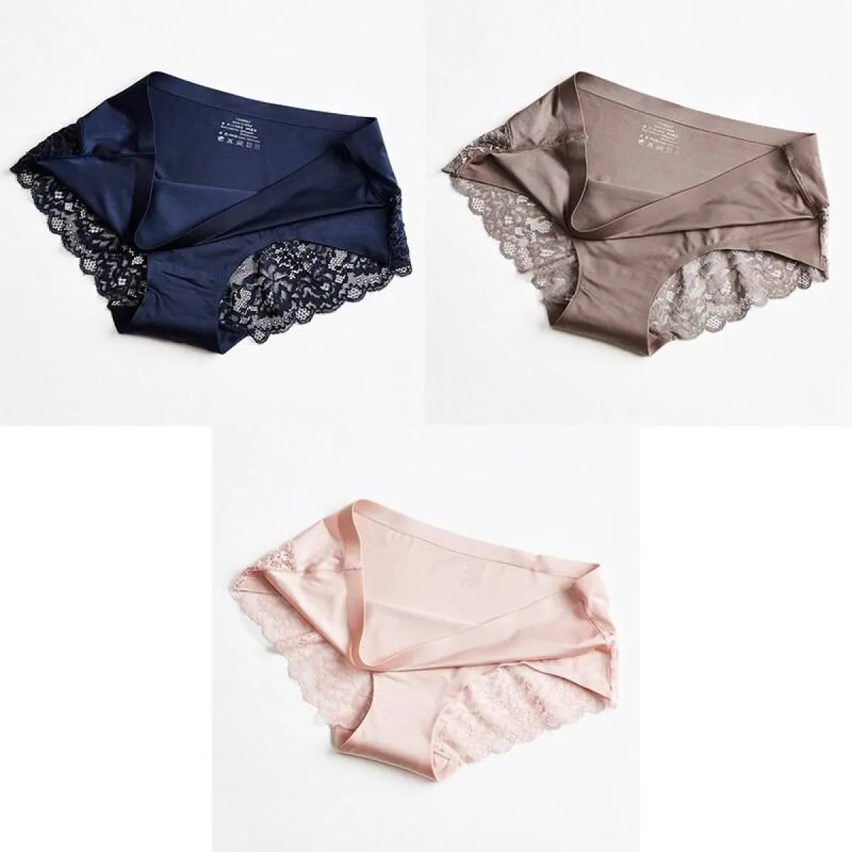 3 Seamless Panties With Lace
