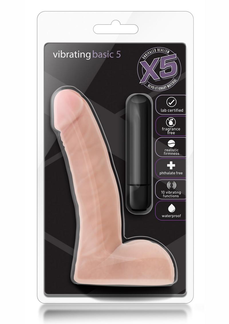 X5 Vibrating Basic Vibrating Dildo with Balls