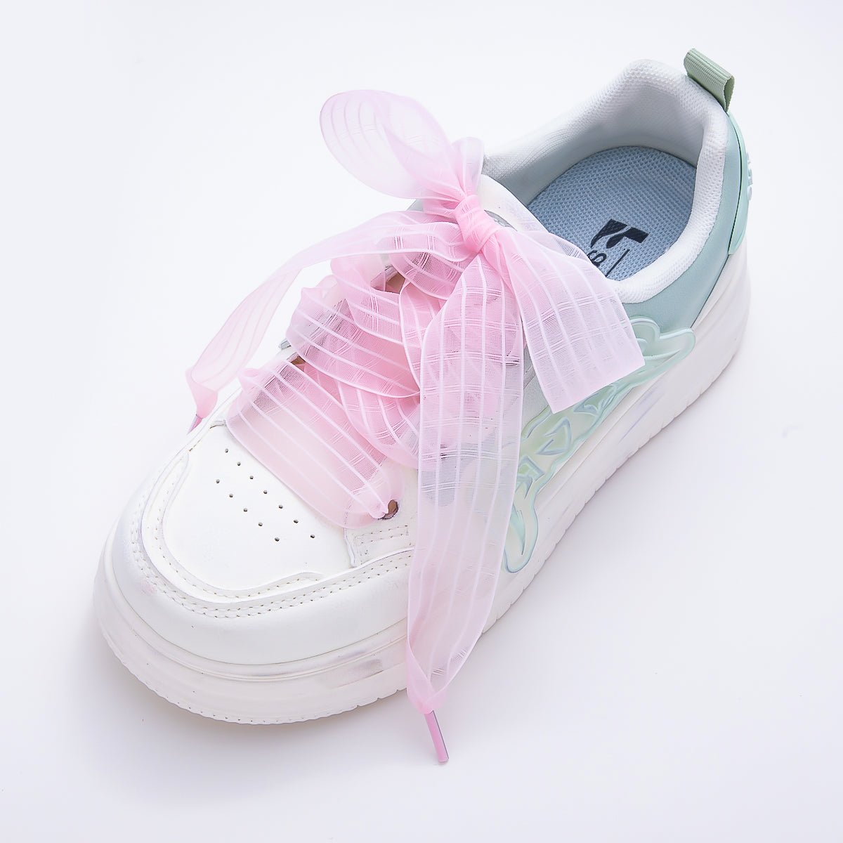 Yellow, Pink, Blue, Purple, Beige, Green Stripe Ribbon Shoelace Accessories | WB-00364 ~ WB-00369
