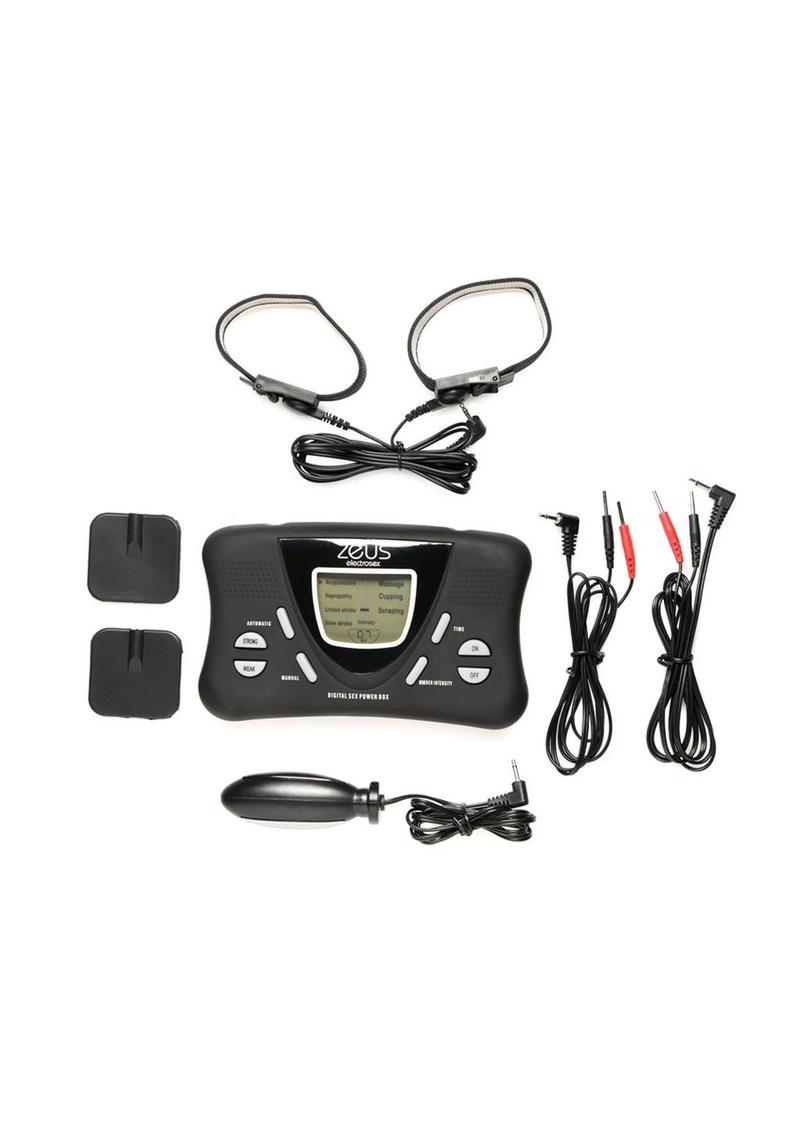 Zeus Electrosex Deluxe E Stim Kit Power Box Anal Plug