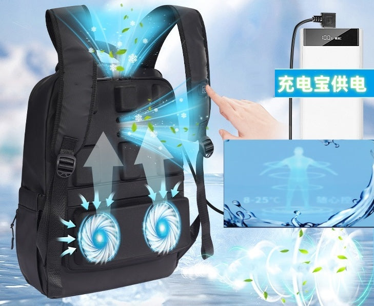 Black Technology Ice Cooling Backpack Circulation For 18L Large Capacity Travel Commute Business Trip Men&