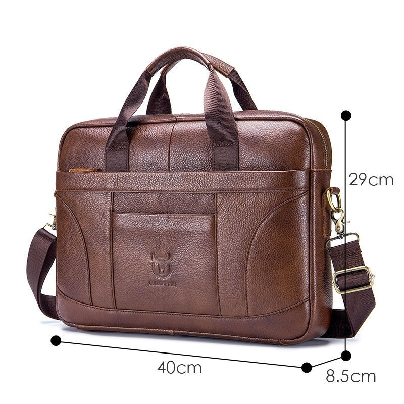 Full-grain Leather Large-capacity Men&