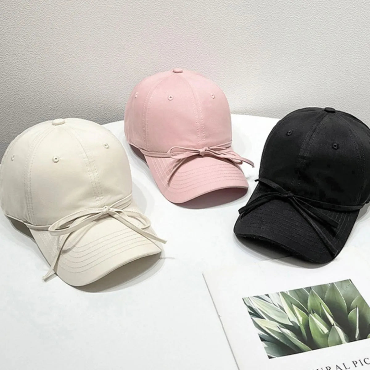 Bow Solid Color Baseball Cap