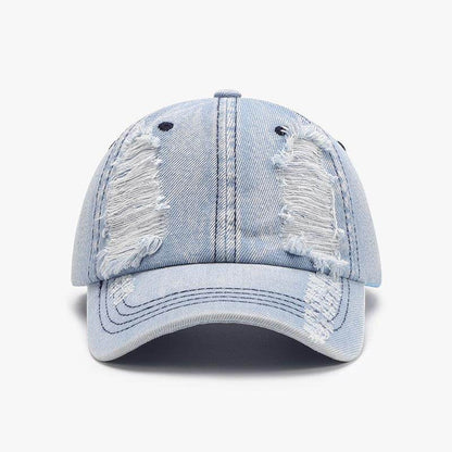 Distressed Cotton Baseball Cap for Casual Style and Comfort